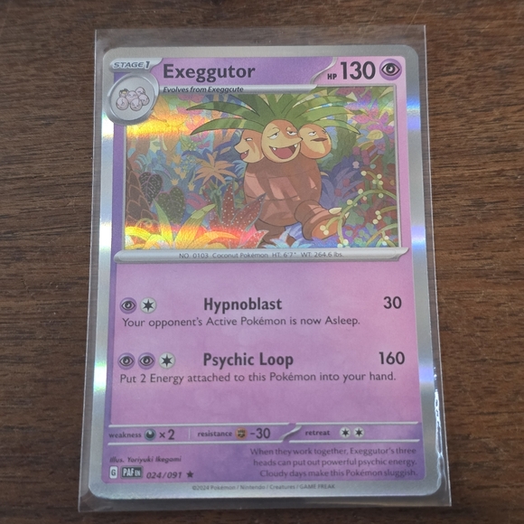 Exeggutor 024/091 Rare Reverse Holo SV: Paldean Fates NM Pokémon